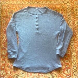 Gray Henley Long Sleeve Shirt
